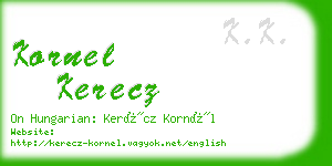 kornel kerecz business card